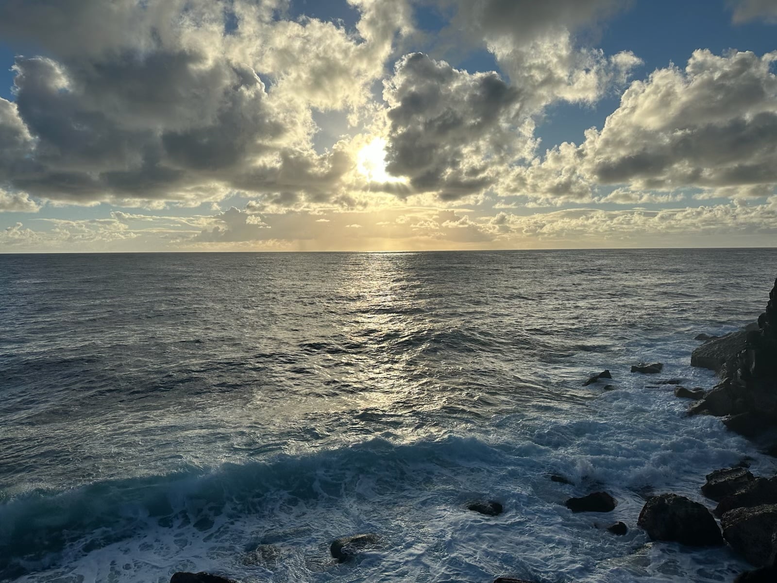 ocean sunset cloudy sky